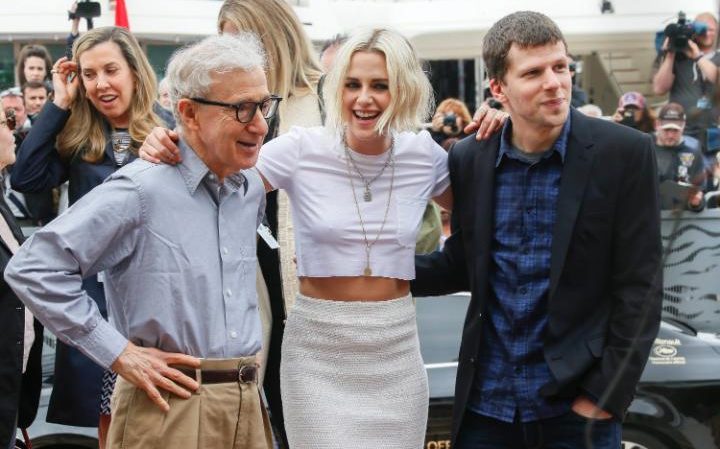 Woody Allen, Kirsten Stewart, and Jesse Eisenberg